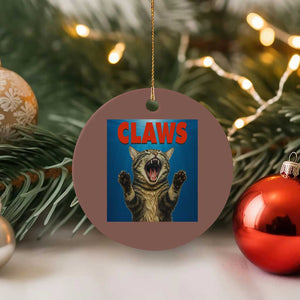 Funny Claws Cat Ceramic Ornament Horror Movie Parody TS12 1pc Mocha Print Your Wear