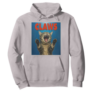 Funny Claws Cat Hoodie Horror Movie Parody TS12 Ice Gray Print Your Wear