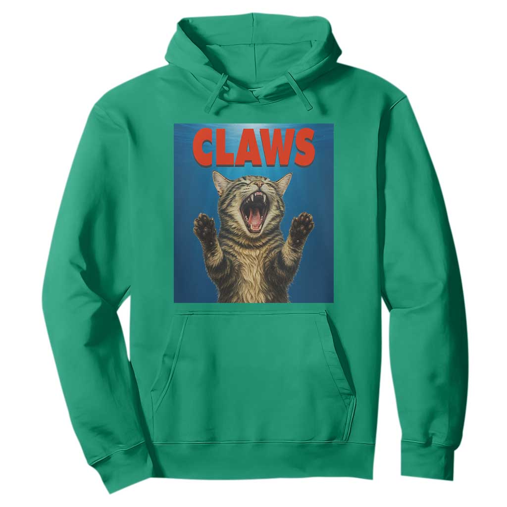 Funny Claws Cat Hoodie Horror Movie Parody TS12 Irish Green Print Your Wear