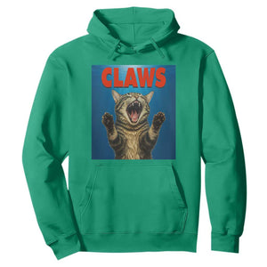 Funny Claws Cat Hoodie Horror Movie Parody TS12 Irish Green Print Your Wear