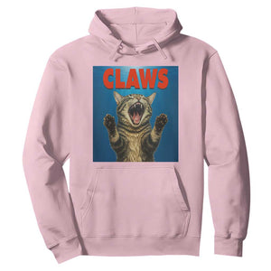 Funny Claws Cat Hoodie Horror Movie Parody TS12 Light Pink Print Your Wear