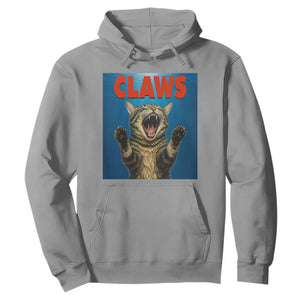 Funny Claws Cat Hoodie Horror Movie Parody TS12 Sport Gray Print Your Wear
