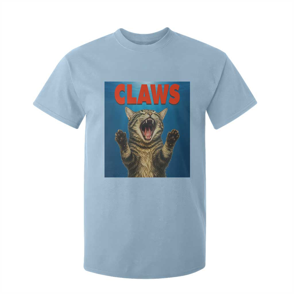 Funny Claws Cat T Shirt For Kid Horror Movie Parody TS12 Light Blue Print Your Wear
