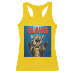 Funny Claws Cat Racerback Tank Top Horror Movie Parody TS12 Daisy Print Your Wear