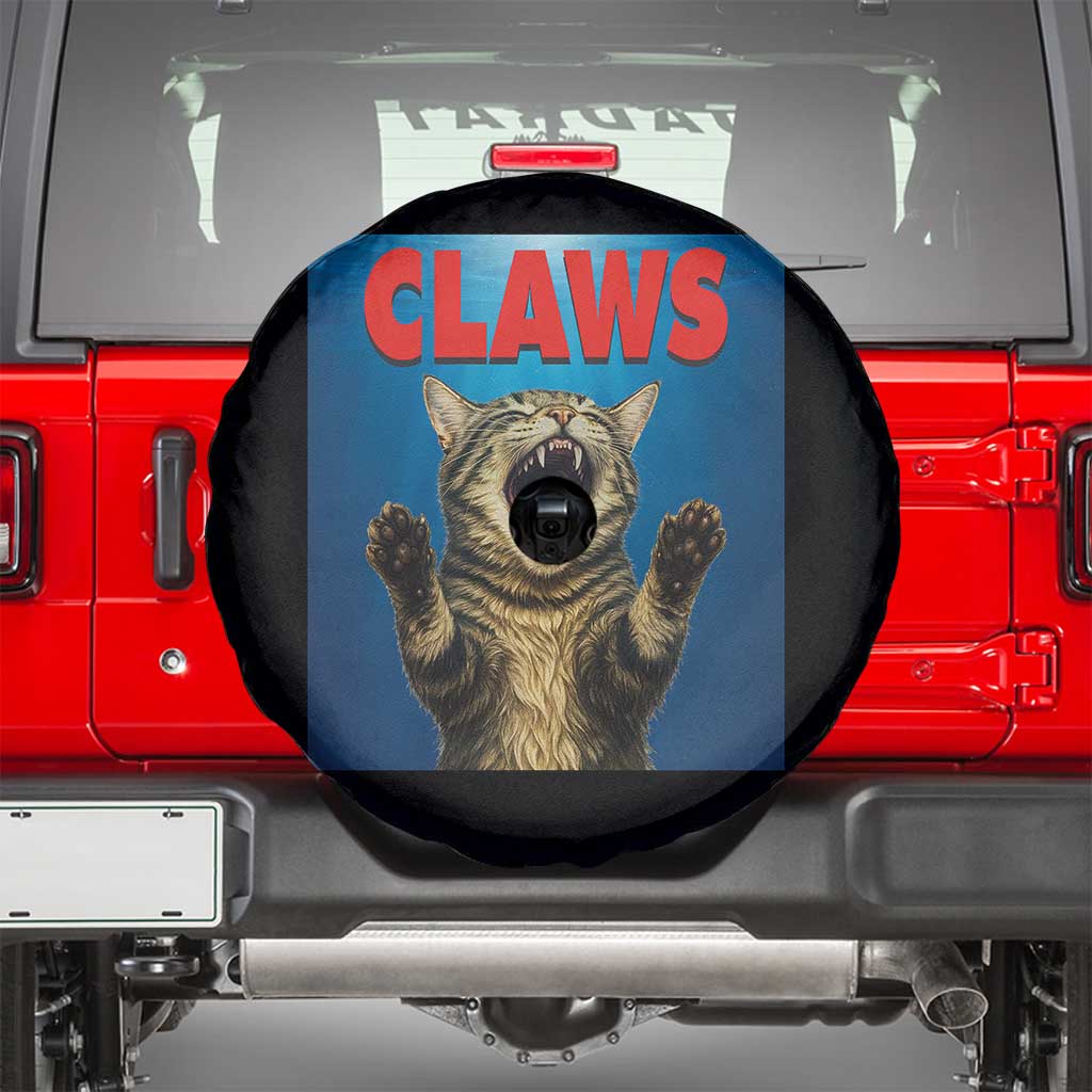 Funny Claws Cat Spare Tire Cover Horror Movie Parody TS12 Black Print Your Wear