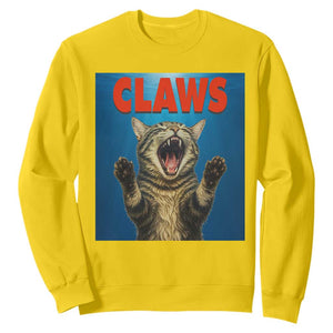 Funny Claws Cat Sweatshirt Horror Movie Parody TS12 Daisy Print Your Wear