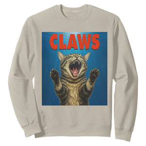 Funny Claws Cat Sweatshirt Horror Movie Parody TS12 Sand Print Your Wear