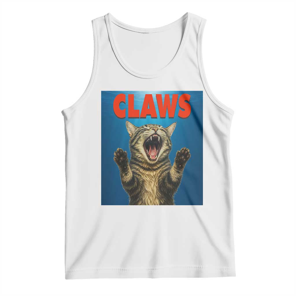 Funny Claws Cat Tank Top Horror Movie Parody TS12 White Print Your Wear