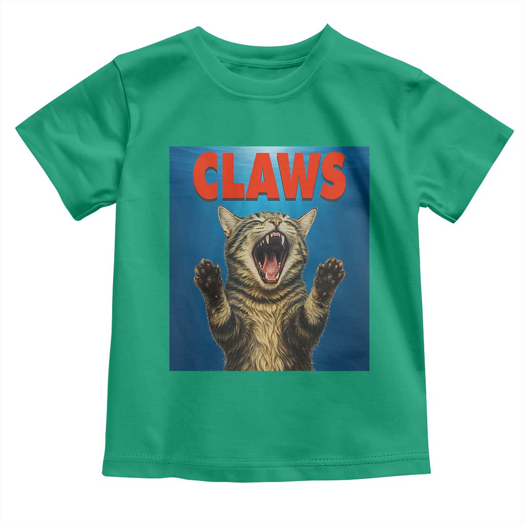 Funny Claws Cat Toddler T Shirt Horror Movie Parody TS12 Irish Green Print Your Wear