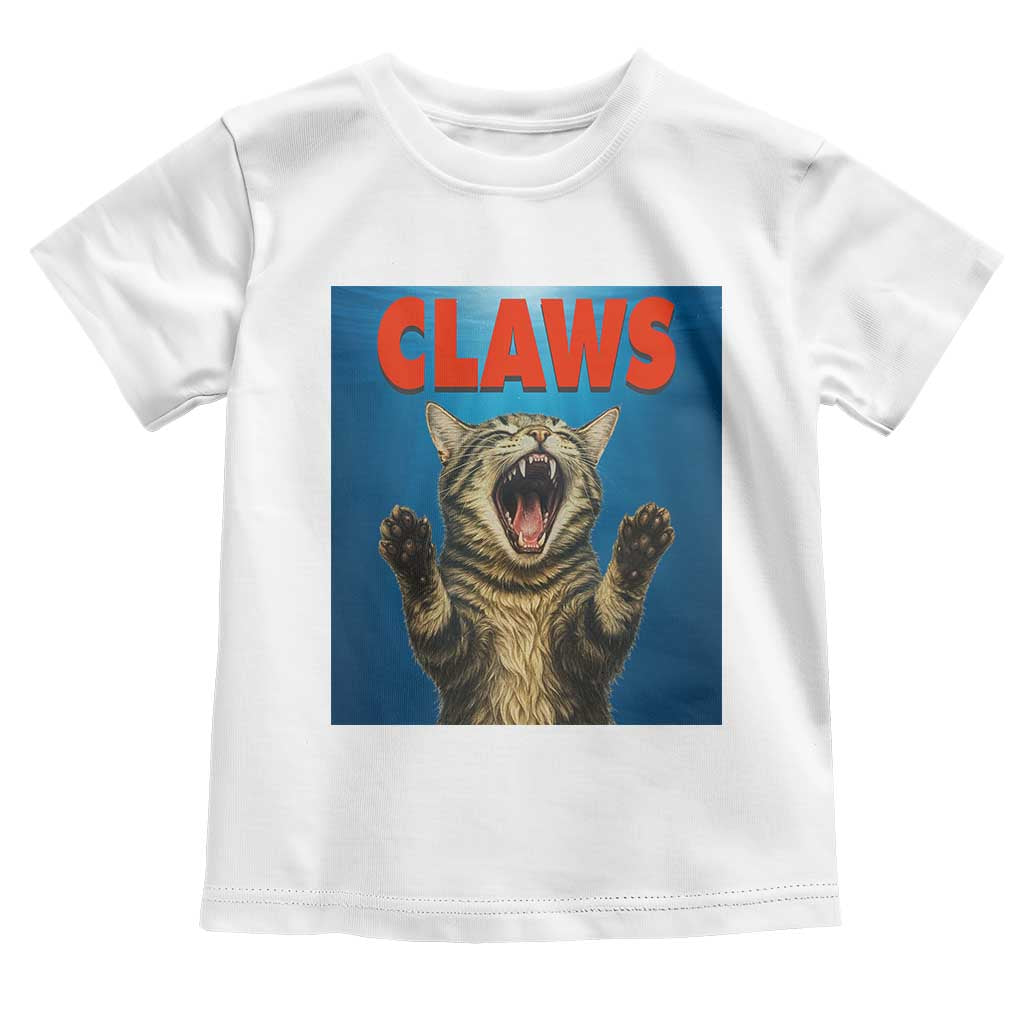 Funny Claws Cat Toddler T Shirt Horror Movie Parody TS12 White Print Your Wear