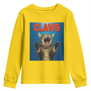 Funny Claws Cat Youth Sweatshirt Horror Movie Parody TS12 Daisy Print Your Wear