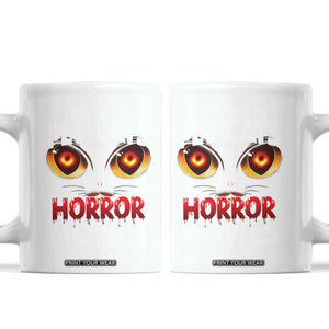 I Just Want To Pet Cats And Watch Horror Movies Coffee Mug TS12 Black Print Your Wear