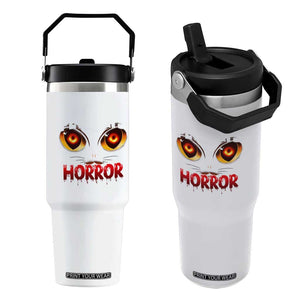 I Just Want To Pet Cats And Watch Horror Movies Flip Straw Tumbler TS12 One Size: 30 oz White Print Your Wear