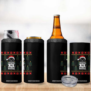 Funny Xmas Black Cat 4 in 1 Can Cooler Tumbler Christmas Tree Killer Santa Kitten TS12 Print Your Wear