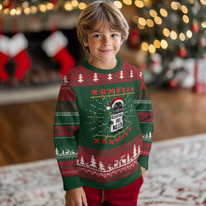 Funny Xmas Black Cat Ugly Christmas Sweater Xmas Tree Killer Santa Kitten TS12 Christmas Print Your Wear