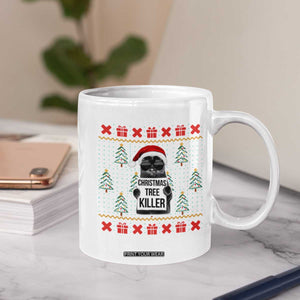 Funny Xmas Black Cat Coffee Mug Christmas Tree Killer Santa Kitten TS12 Print Your Wear