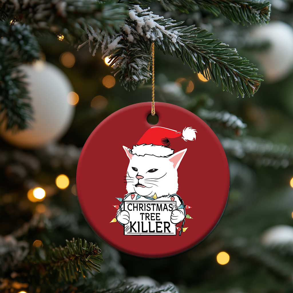 Funny Xmas Grumpy Cat Christmas Ornament Xmas Tree Killer Santa Kitten TS12 Print Your Wear