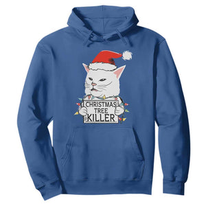 Funny Xmas Grumpy Cat Hoodie Christmas Tree Killer Santa Kitten TS12 Royal Blue Print Your Wear