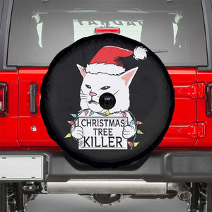 Funny Xmas Grumpy Cat Spare Tire Cover Christmas Tree Killer Santa Kitten TS12 Black Print Your Wear