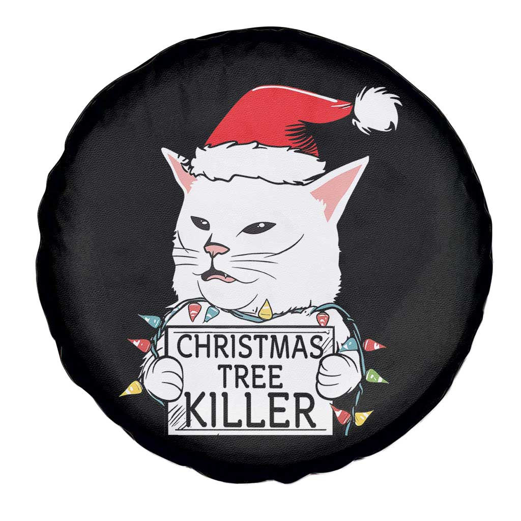 Funny Xmas Grumpy Cat Spare Tire Cover Christmas Tree Killer Santa Kitten TS12 Print Your Wear