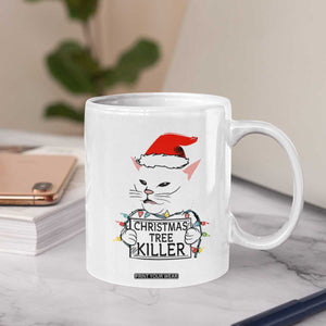 Funny Xmas Grumpy Cat Coffee Mug Christmas Tree Killer Santa Kitten TS12 Print Your Wear