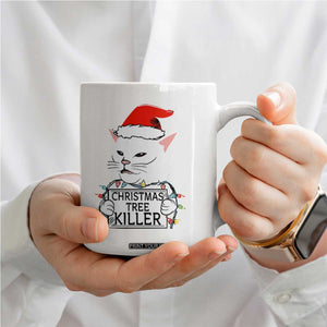 Funny Xmas Grumpy Cat Coffee Mug Christmas Tree Killer Santa Kitten TS12 Print Your Wear