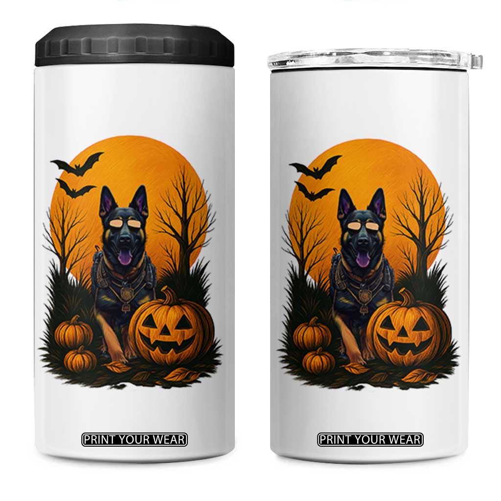 Cool German Shepherd Police Dog Celebrate Halloween 4 in 1 Can Cooler Tumbler TS12 One Size: 16 oz White Print Your Wear
