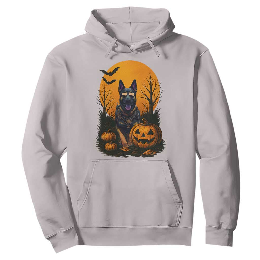 Cool German Shepherd Police Dog Celebrate Halloween Hoodie TS12 Ice Gray Print Your Wear