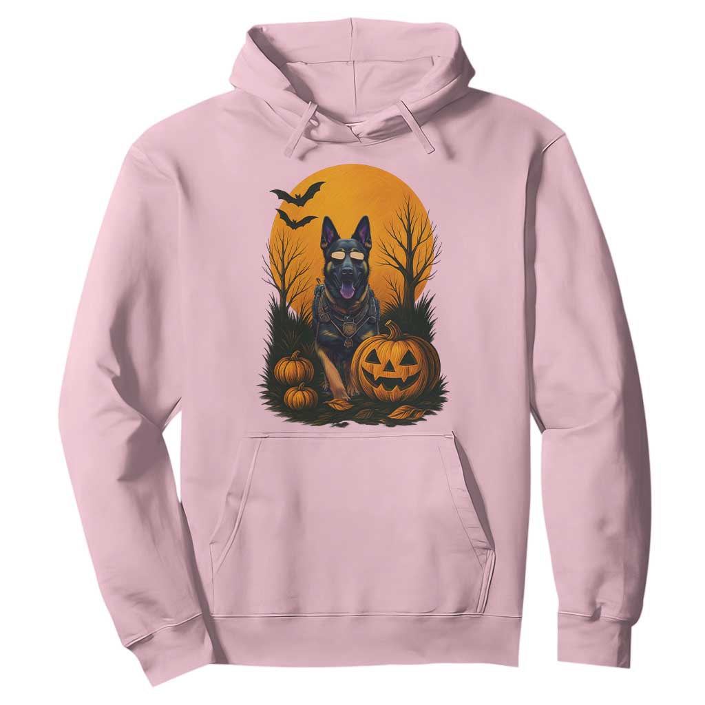 Cool German Shepherd Police Dog Celebrate Halloween Hoodie TS12 Light Pink Print Your Wear