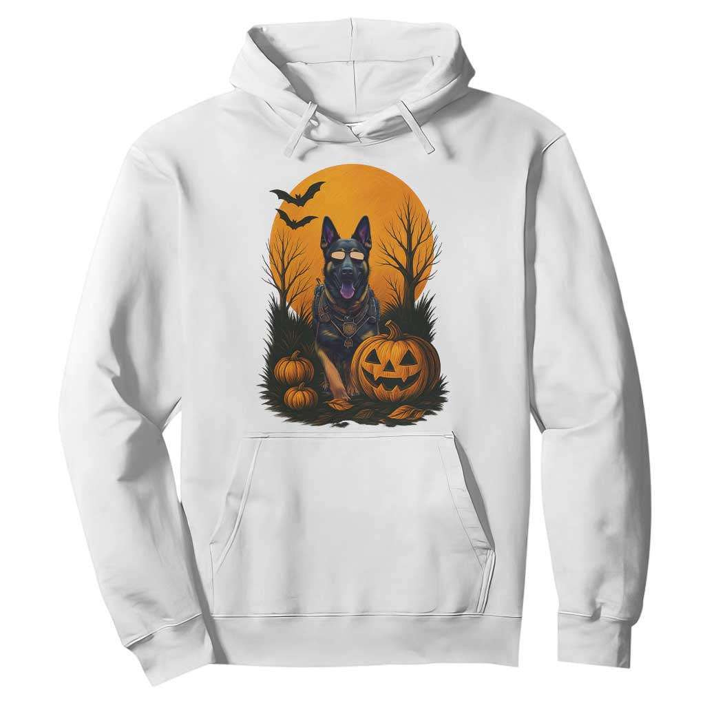 Cool German Shepherd Police Dog Celebrate Halloween Hoodie TS12 White Print Your Wear