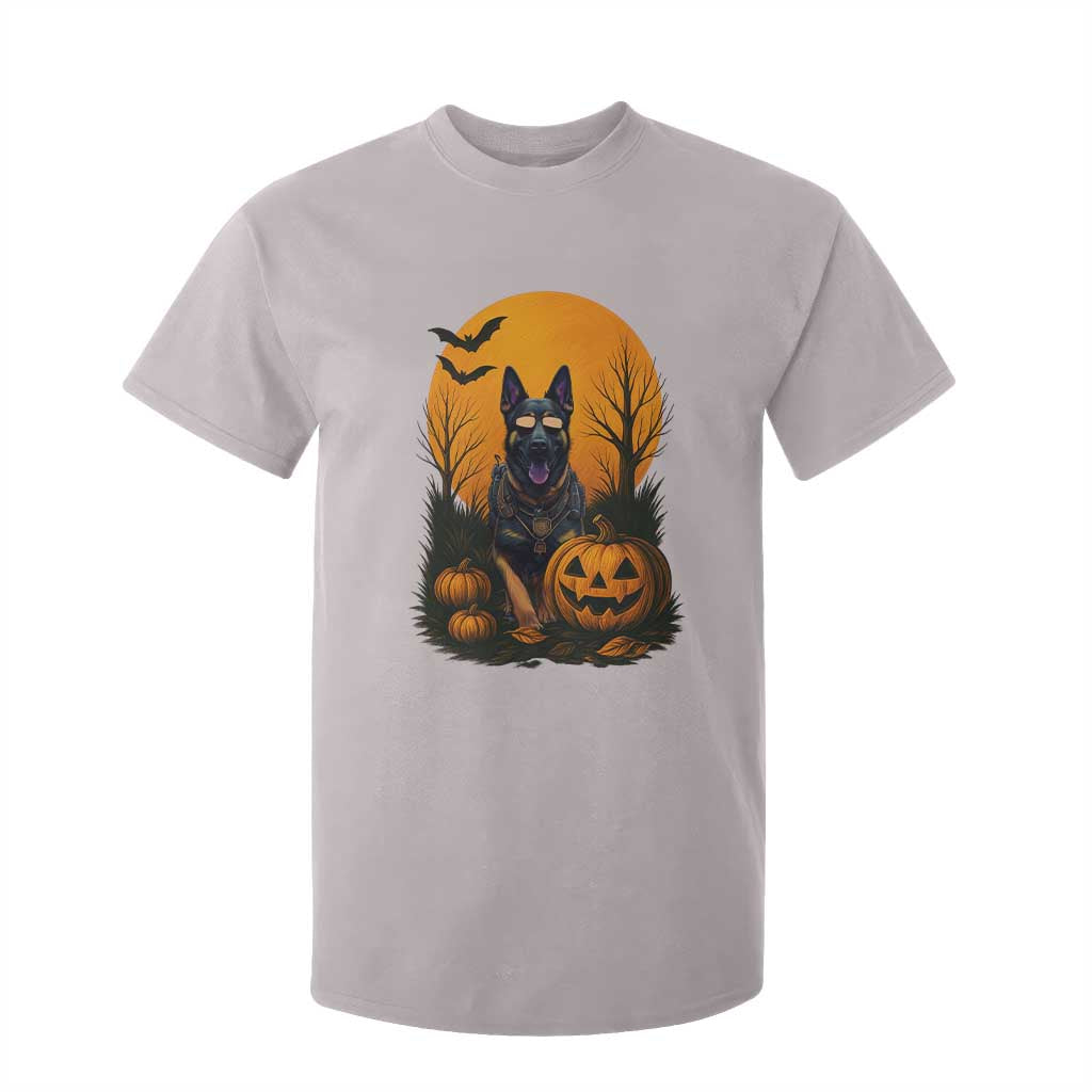 Cool German Shepherd Police Dog Celebrate Halloween T Shirt For Kid TS12 Ice Gray Print Your Wear