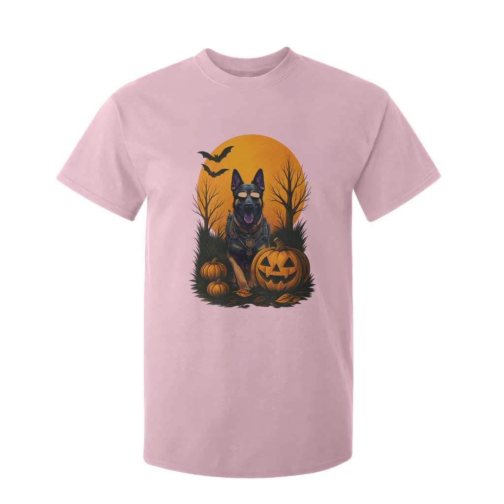 Cool German Shepherd Police Dog Celebrate Halloween T Shirt For Kid TS12 Light Pink Print Your Wear