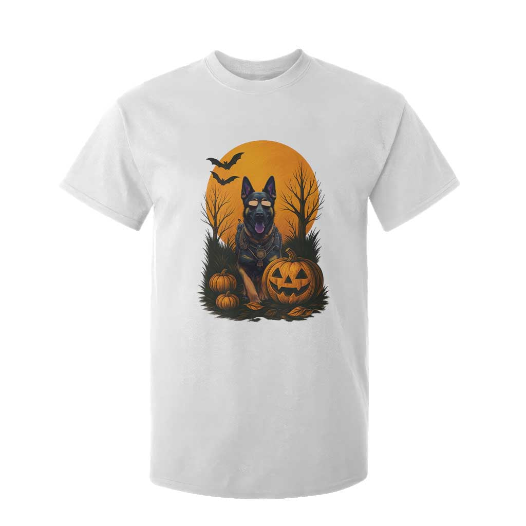 Cool German Shepherd Police Dog Celebrate Halloween T Shirt For Kid TS12 White Print Your Wear