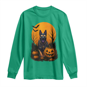 Cool German Shepherd Police Dog Celebrate Halloween Long Sleeve Shirt TS12 Irish Green Print Your Wear