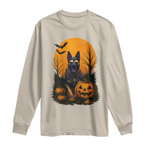 Cool German Shepherd Police Dog Celebrate Halloween Long Sleeve Shirt TS12 Sand Print Your Wear