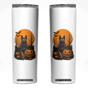 Cool German Shepherd Police Dog Celebrate Halloween Skinny Tumbler TS12 White Print Your Wear