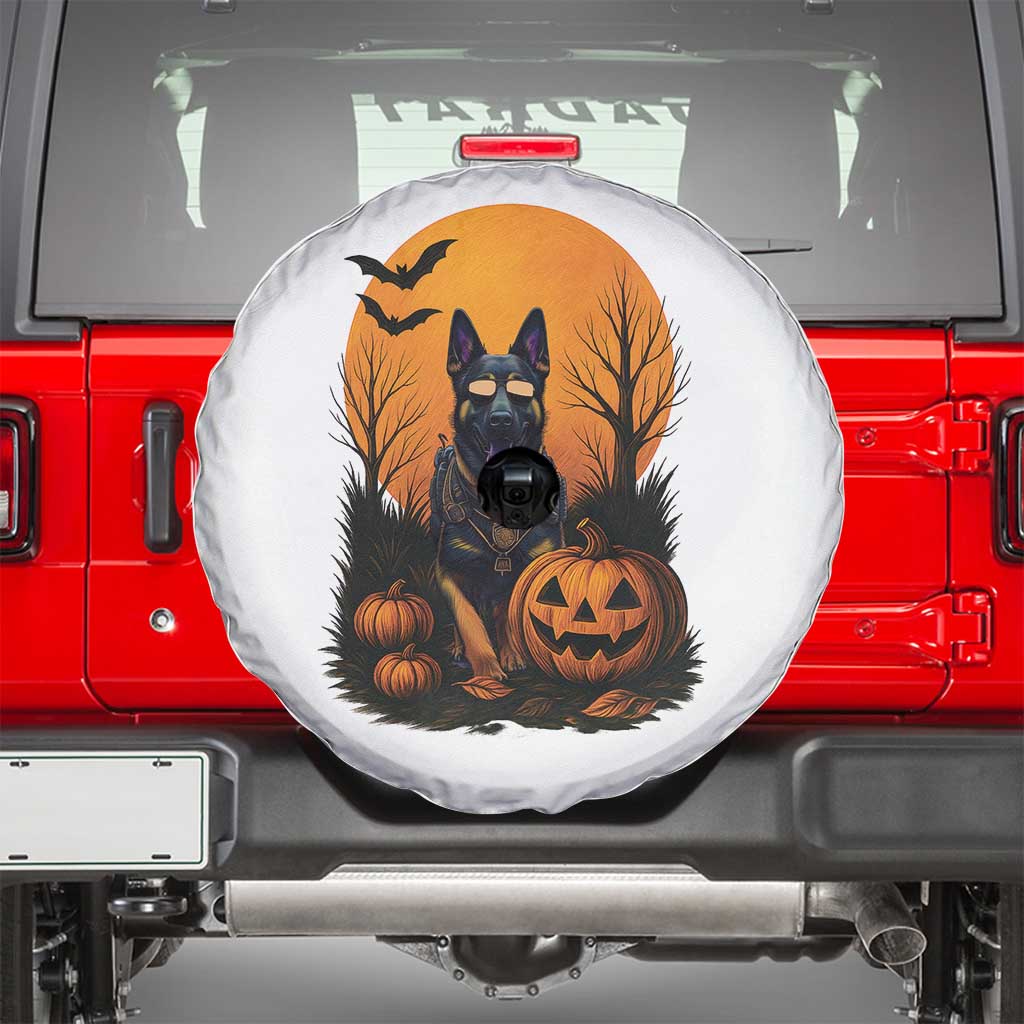 Cool German Shepherd Police Dog Celebrate Halloween Spare Tire Cover TS12 White Print Your Wear