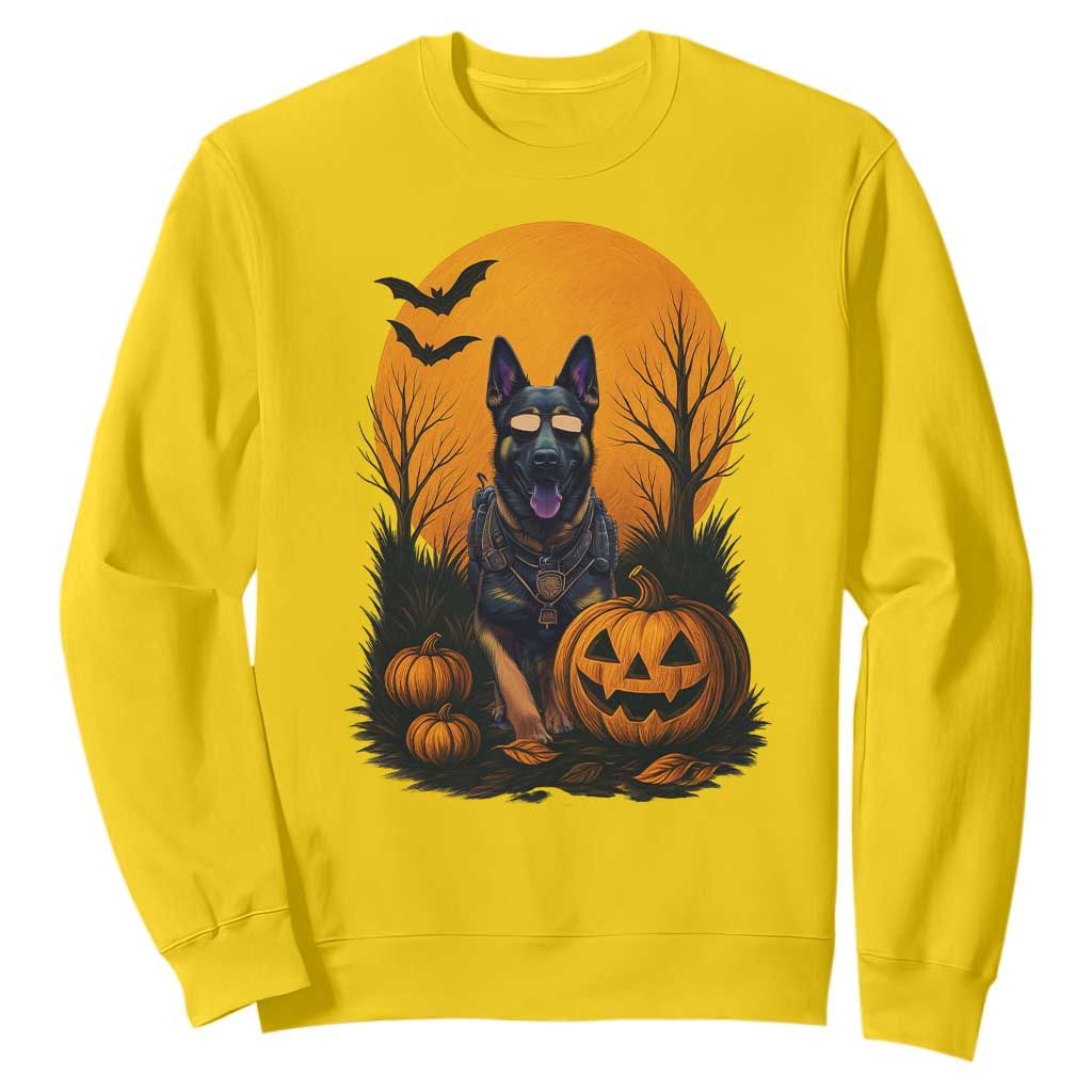 Cool German Shepherd Police Dog Celebrate Halloween Sweatshirt TS12 Daisy Print Your Wear