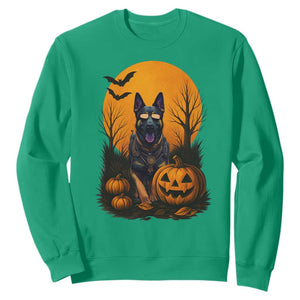 Cool German Shepherd Police Dog Celebrate Halloween Sweatshirt TS12 Irish Green Print Your Wear