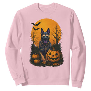 Cool German Shepherd Police Dog Celebrate Halloween Sweatshirt TS12 Light Pink Print Your Wear
