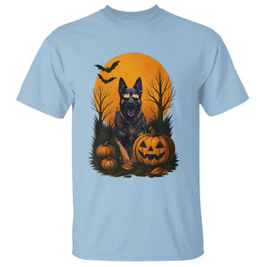 Cool German Shepherd Police Dog Celebrate Halloween T Shirt TS12 Light Blue Print Your Wear