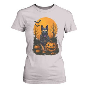 Cool German Shepherd Police Dog Celebrate Halloween T Shirt For Women TS12 Ice Gray Print Your Wear