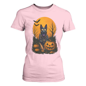 Cool German Shepherd Police Dog Celebrate Halloween T Shirt For Women TS12 Light Pink Print Your Wear