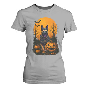 Cool German Shepherd Police Dog Celebrate Halloween T Shirt For Women TS12 Sport Gray Print Your Wear