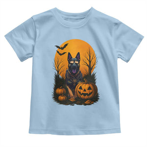 Cool German Shepherd Police Dog Celebrate Halloween Toddler T Shirt TS12 Light Blue Print Your Wear