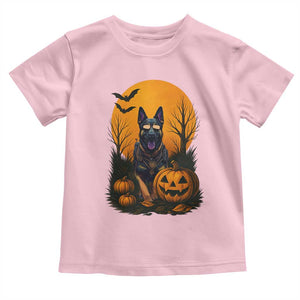 Cool German Shepherd Police Dog Celebrate Halloween Toddler T Shirt TS12 Light Pink Print Your Wear