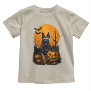 Cool German Shepherd Police Dog Celebrate Halloween Toddler T Shirt TS12 Sand Print Your Wear