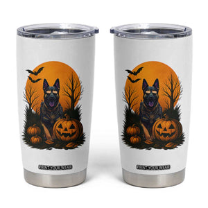 Cool German Shepherd Police Dog Celebrate Halloween Tumbler Cup TS12 White Print Your Wear