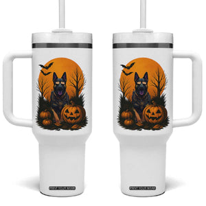 Cool German Shepherd Police Dog Celebrate Halloween Tumbler With Handle TS12 One Size: 40 oz White Print Your Wear