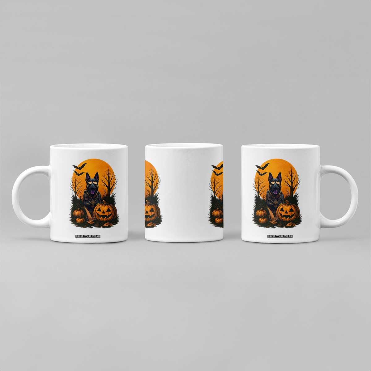 Cool German Shepherd Police Dog Celebrate Halloween Coffee Mug TS12 Print Your Wear